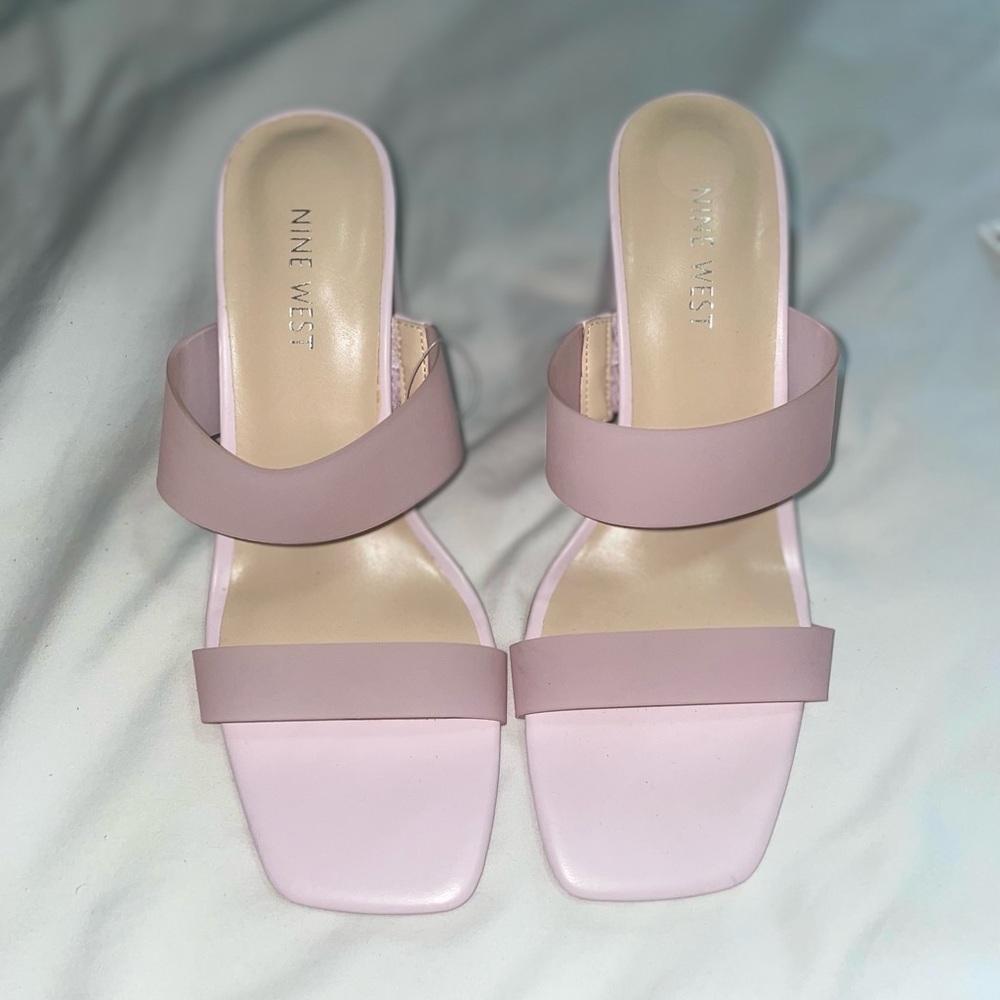 NINE WEST Pink Chunky Heels